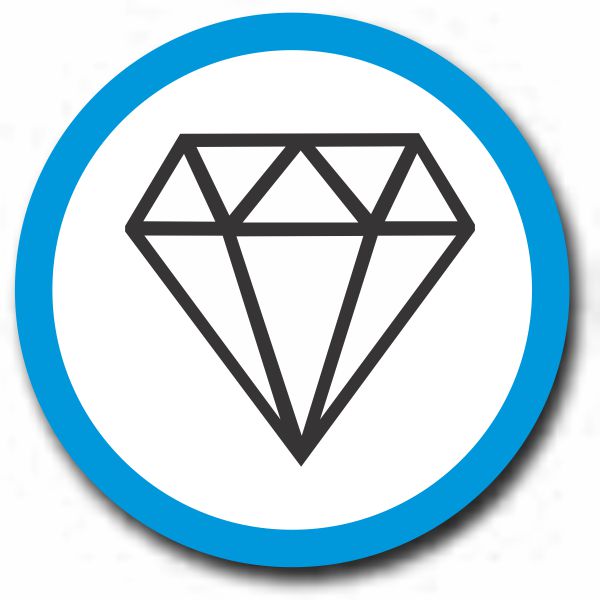 Colorless & transparent bond line icon